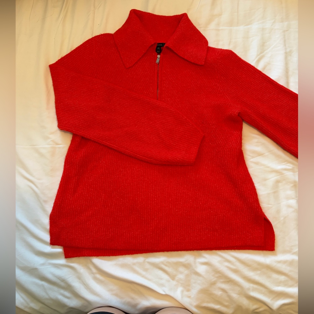 Quarter Zip Knit Sweater